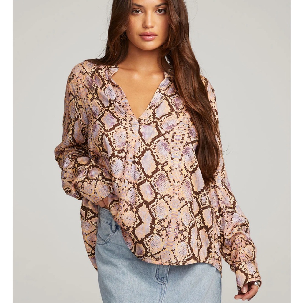 Denver Python Print Blouse - Picture 4 of 7